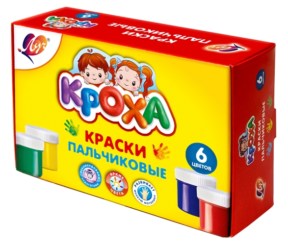 Краски пальчиковые "Кроха" 6 цв. (40 мл)