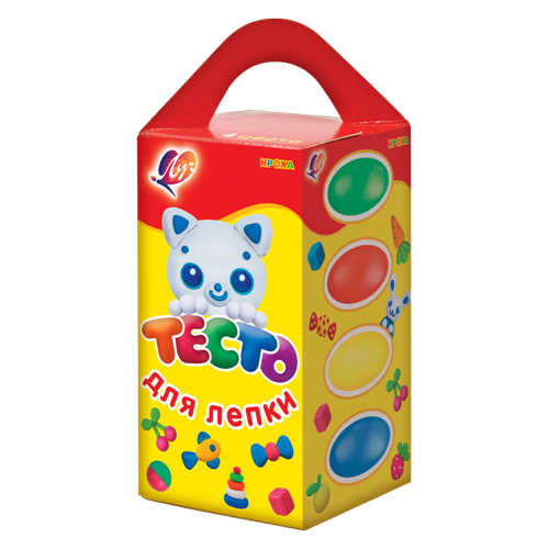 Тесто для лепки "Кроха" 4 цв.