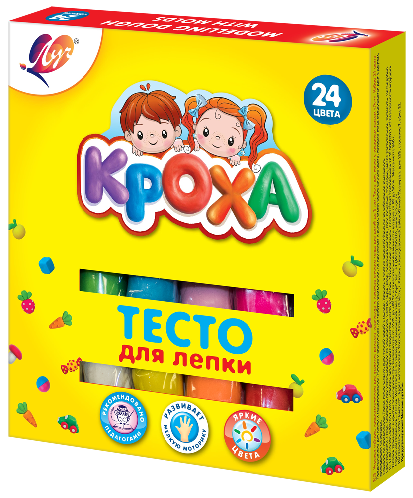 Тесто для лепки "Кроха" 24 цв.