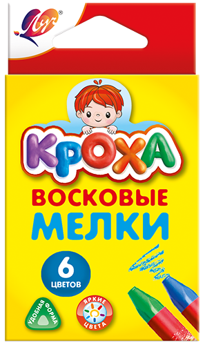 Восковые мелки "Кроха"6 цв.